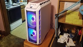 unboxing Cooler Master MasterCase H500P Mesh White ARGB with CORSAIR Vengeance RGB Pro 16Gbuild [upl. by Aifas]