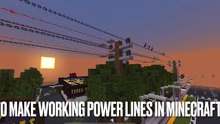 How To Make Working Power Lines In Minecraft Creative Exclusive [upl. by Liza]