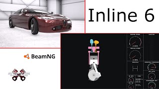 Inline 6  Beamng  Engine Simulator  AngeTheGreat [upl. by Yrahk]