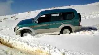 Toyota prado snow fun [upl. by Airpac671]