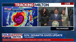 Gov DeSantis provides an update on Hurricane Milton as it approaches Florida  ANJ [upl. by Winsor]