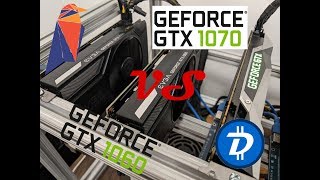 My Experience with a EVGA 1060 vs 1070 TI Founders Card Mining RavenCoin and Digibyte [upl. by Eadahs9]