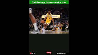 Did Bronny James make the Los Angeles Lakers rosterShorts [upl. by Hceicjow]