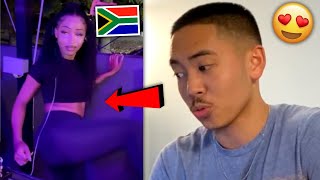 DJ UNCLE WAFFLES 😍🇿🇦 Trigger Sneeze Amapiano Dance Challenge AMERICAN REACTION South Africa 🇿🇦 [upl. by Irol]