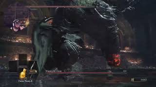 Dark Souls 3 Onyx vs Yhorm Lightning Bandit Knife ONLY [upl. by Duffy]