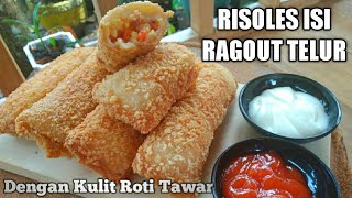 CARA MEMBUAT RISOLES  Isi RAGOUT Telur Kornet [upl. by Esoranna]