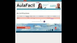 AulaFacilcom cómo certificarse [upl. by Kristen653]