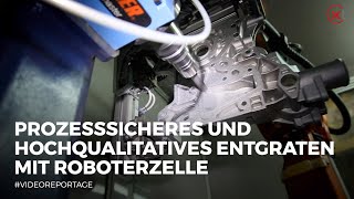 Videoreportage Austria Druckguss realisiert mit ABBRoboterzelle prozesssicheres Entgraten [upl. by Leaffar]