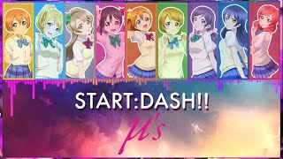 Love Live STARTDASH  µs Visualized Lyrics Color Coding RomKanEng [upl. by Leander492]