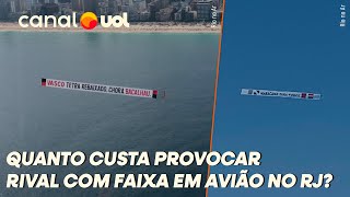 QUANTO CUSTA PROVOCAR TORCEDOR RIVAL COM FAIXA EM AVIÃO NA ORLA DO RIO [upl. by Newsom]