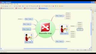 Tutoriel vidéo Xmind 1  le centre et les éléments [upl. by Ginevra]