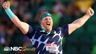 Ryan Crouser OBLITERATES shot put WORLD RECORD at Olympic trials  NBC Sports [upl. by Notnel]