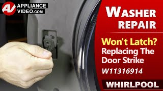 Washer Door will not Latch or Close  Door Strike issues  Factory Technician Diagnostic amp Repair [upl. by Bomke]