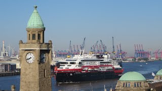 MS Fridtjof passiert die Landungsbrücken in Hamburg 26062020 [upl. by Madelle]