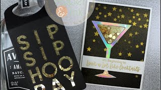 Aviation Gin Tag amp Shaker Card  AmyR 2019 Christmas Series 17 [upl. by Hullda]