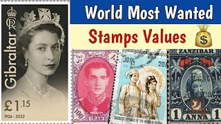 Most Wanted World Stamps Catalogue Values  Postage Stamps Collection Worth Collecting [upl. by Wini614]