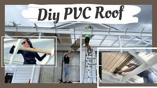 DIY Pergola PVC Roofing [upl. by Kentigerma98]