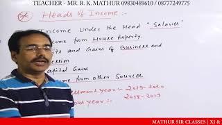 Introduction to Income From House Property  Part1  Mathur Sir Classes [upl. by Ajnek]