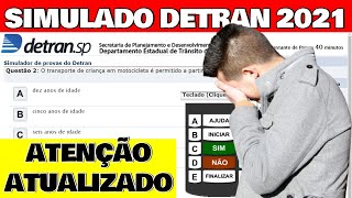 SIMULADO DO DETRAN 2021 COM NOVAS REGRAS DO CTB e DICAS E MACETES para você PASSAR DIRETO [upl. by Erika209]