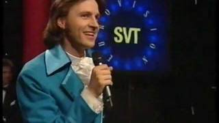 Melodifestivalen 40 år 1995  Björn Kjellman imiterar schlagers  Del 2 [upl. by Enitsua342]