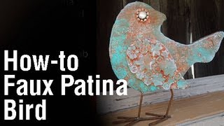 HowTo Make Faux Patina Bird with Kitchen Foil [upl. by Ettolrahs449]