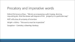 Equity and Trusts  Certainty of Intention part 1 [upl. by Aivital]