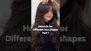 Haircut for different face shapes🌷 Part1haircut hair haircare selfcareglowup beautyshortsfyp [upl. by Ahsitil]