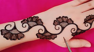 New Stylish mehndi design  Simple henna design  Mehandi ka design  Mehndi designs  Cone designs [upl. by Yrebmik]