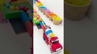 Marble Run ASMR lovers ♡ HABA wave slope with concrete mixing truck marblerun truckmarblerunhaba [upl. by Janina]