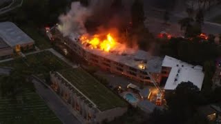 MASSIVE APARTMENT FIRE IN LOMITA  LIVE [upl. by Lladnyk]