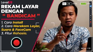 Cara Merekam Layar Laptop dengan Suara  FaceCam Dengan Bandicam 2020  LENGKAP [upl. by Carmelia]