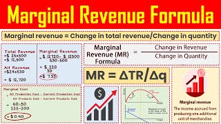 Marginal Revenue Formula  Definition Meaning Calculation Formula Explained [upl. by Nylear]