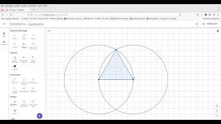 Geometrie mit GeoGebra  ein gleichseitiges Dreieck zeichnen [upl. by Akirdnahs]