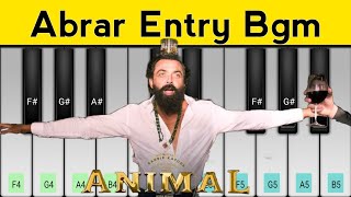 Animal  Abrar Entry Bgm Piano Tutorial  Perfect Piano [upl. by Peoples77]