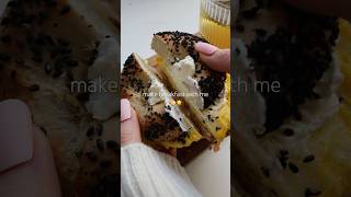 Bagel sandwich asmr breakfastideas satisfying [upl. by Anih388]