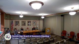 Stockbridge Board of Assessors Meeting October 7 2024 [upl. by Ecinej]