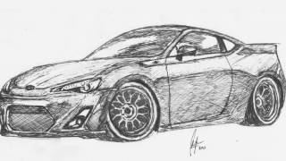 Drawing of the Toyota GT86 [upl. by Florinda]