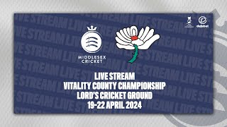 MIDDLESEX V YORKSHIRE LIVE STREAM  COUNTY CHAMPIONSHIP DAY TWO [upl. by Anwahsiek580]