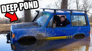 FourWheeler TIRES on JEEP MUDDING [upl. by Ahsatsana]