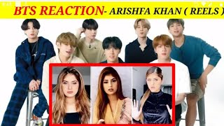 BTS REACTION TO INDIAN TIK TOK  ARISHFA KHAN TIK TOK VIDEOS REACTION  BOLLYWOOD SONGS  REELS [upl. by Durtschi]