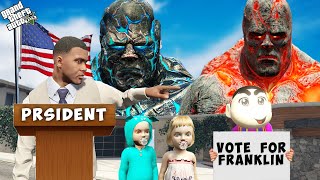 Lava God Franklin Shinchan Become The President of Los Santos in GTa 5  GTA 5 mods [upl. by Merideth]