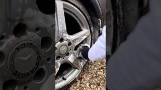 How I Clean Mucky Wheels satisfying carwash [upl. by Eynahpets]