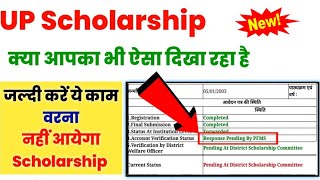 UP Scholarship Response Pending by PFMSresponse pending by pfms up scholarshipScholarship status [upl. by Ivel]