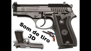 Som de tiro 3D de pistola so um tiro [upl. by Ahsila]