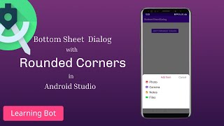 Bottom sheet dialog with Rounded corners  Change dialog Height [upl. by Paola]