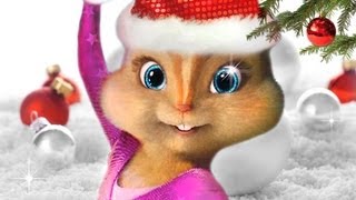 JINGLE BELL ROCK Christmas Song with LYRICS merry XMAS Chipettes Chipmunks HD [upl. by Nonna454]