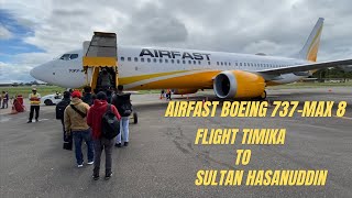 AirFast BOEING 737  MAX 8 Flight Timika To Makassar [upl. by Mckeon397]