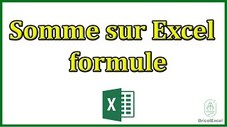 Somme sur excel formule [upl. by Vyky]