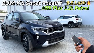 Segment Killer🔥2024 Kia Sonet HTK Plus Full Detail Review ♥️ Price amp Features Sonet Facelift [upl. by Shaefer]