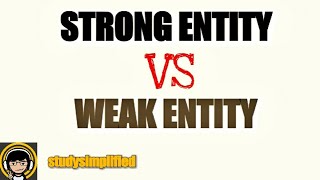 strong entity vs weak entity in dbms [upl. by Anoik784]